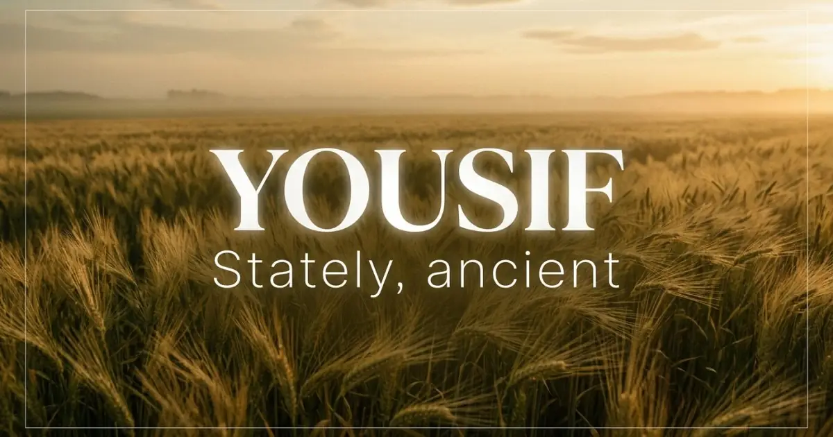 Yousif name vibe: Stately, ancient