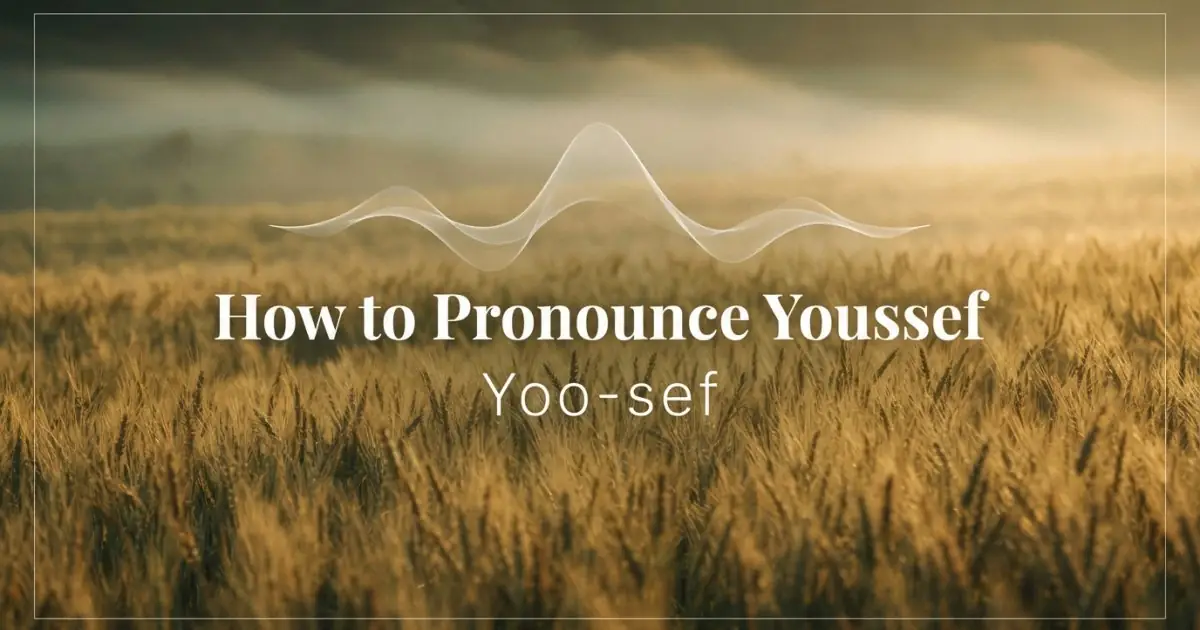 How to pronounce Youssef