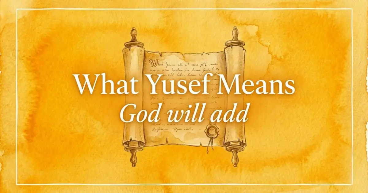 Yusef name meaning God will add
