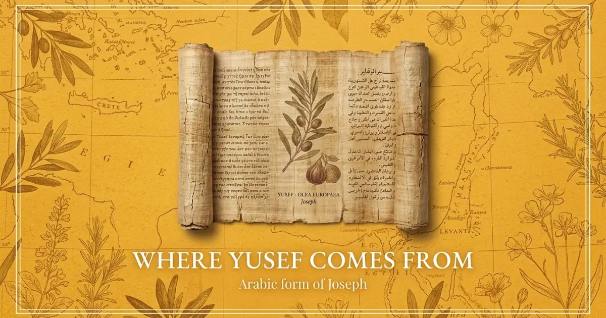 The name Yusef comes from: Arabic form of Joseph