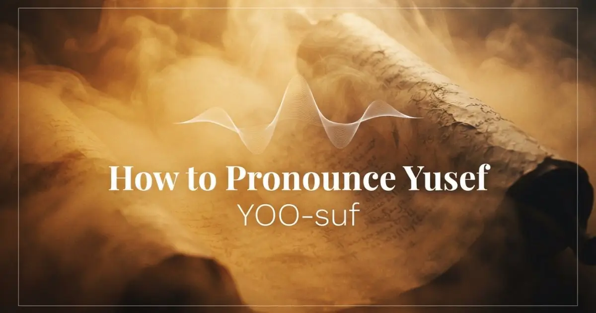 How to pronounce Yusef