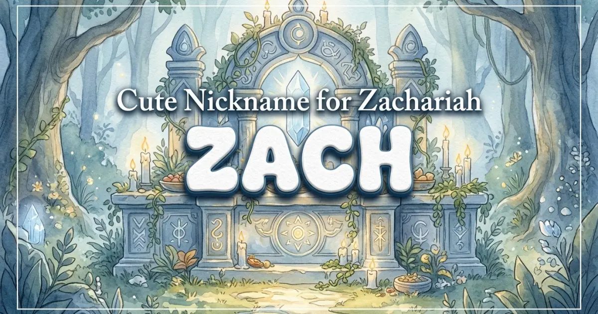 Cute nickname for Zachariah: Zach