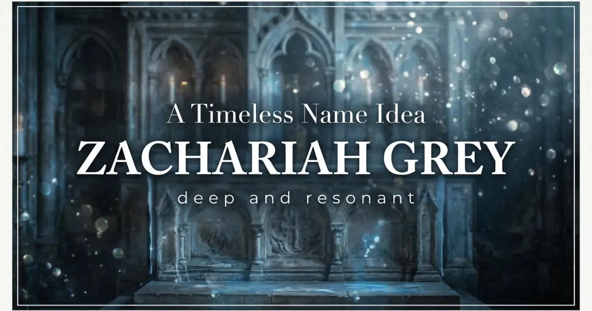 Middle name idea: Zachariah Grey - deep and resonant