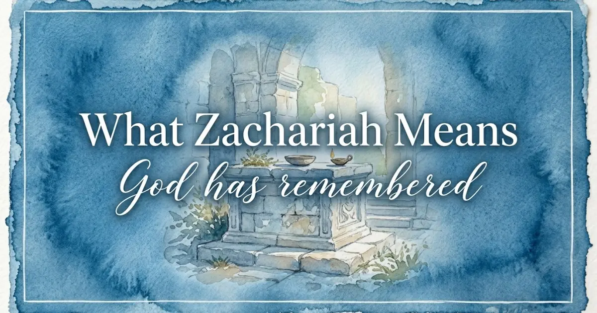 Zachariah name meaning God has remembered