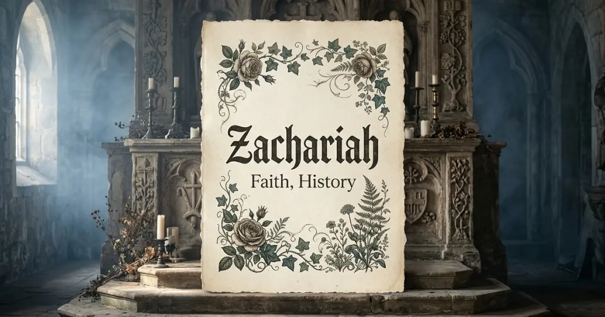 Zachariah meaning themes: faith, history