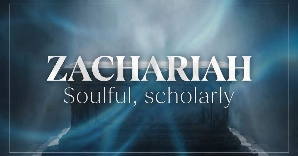Zachariah name vibe: Soulful, scholarly