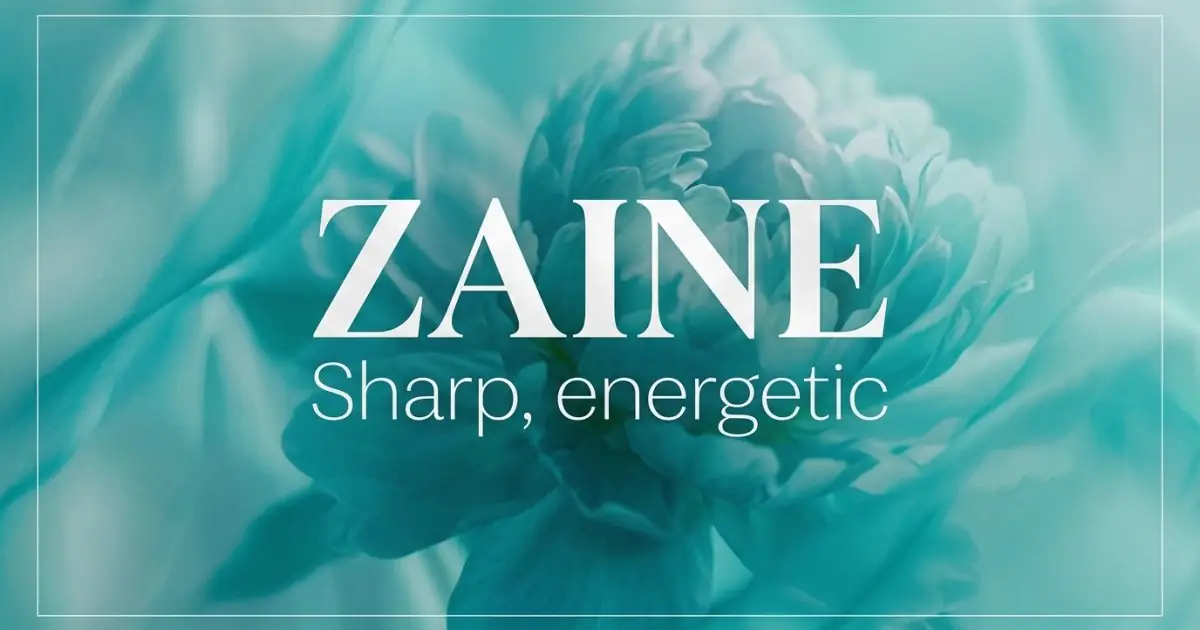 Zaine name vibe: Sharp, energetic