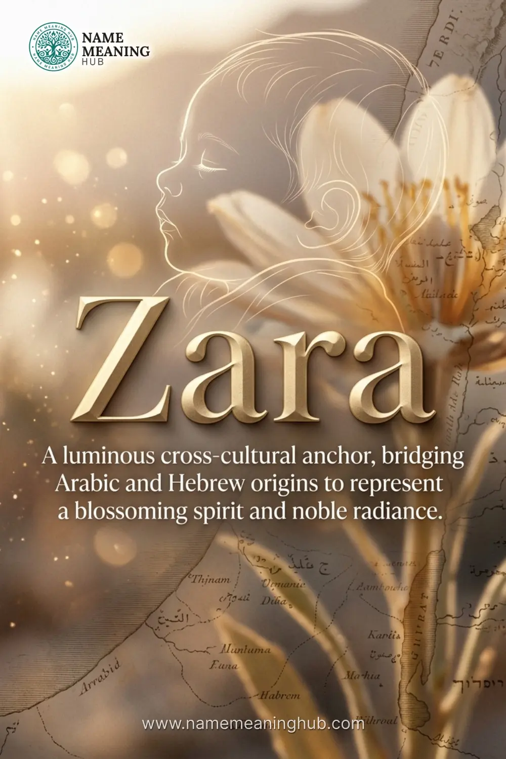Meaning of the name Zara: A luminous cross-cultural anchor, bridging Arabic and Hebrew origins to represent a blossoming spirit and noble radiance.