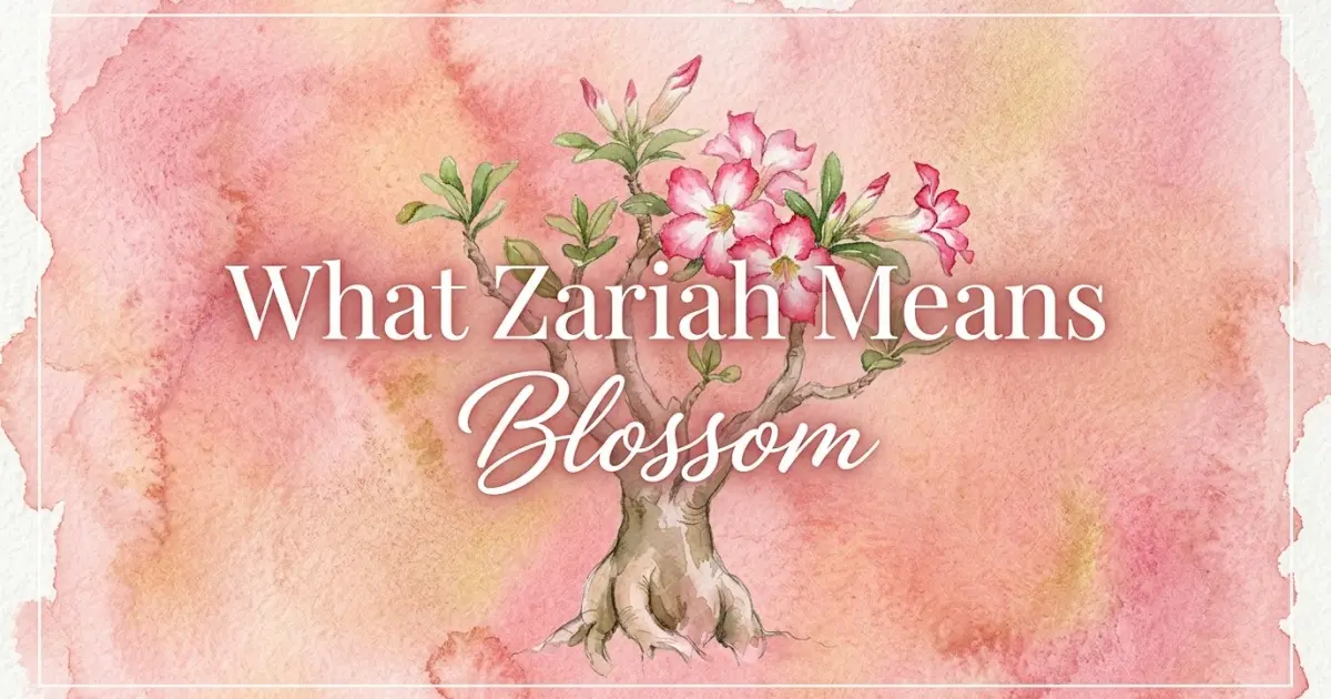 Zariah name meaning Blossom