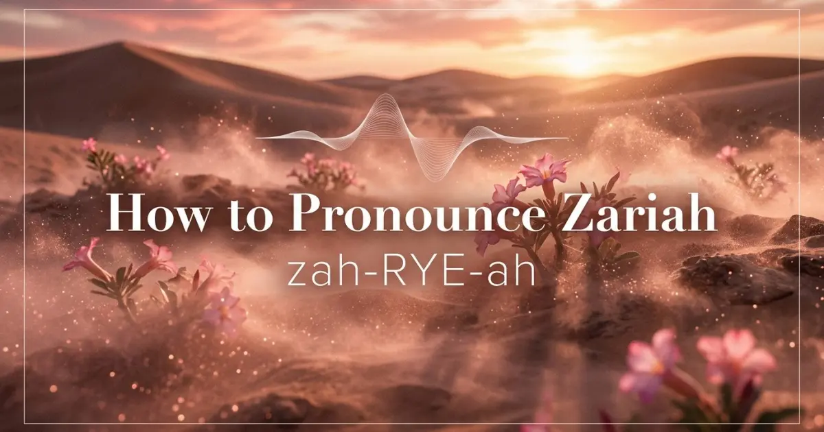 How to pronounce Zariah