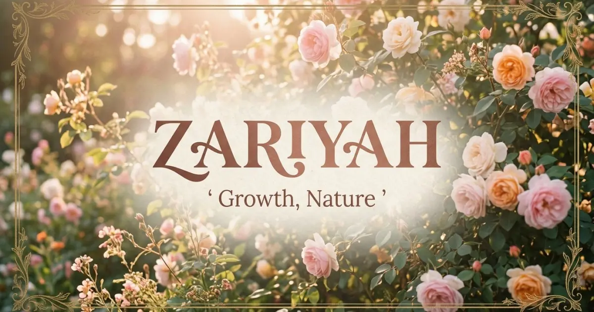Zariyah meaning themes: growth, nature