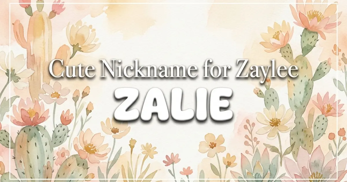 Cute nickname for Zaylee: Zalie
