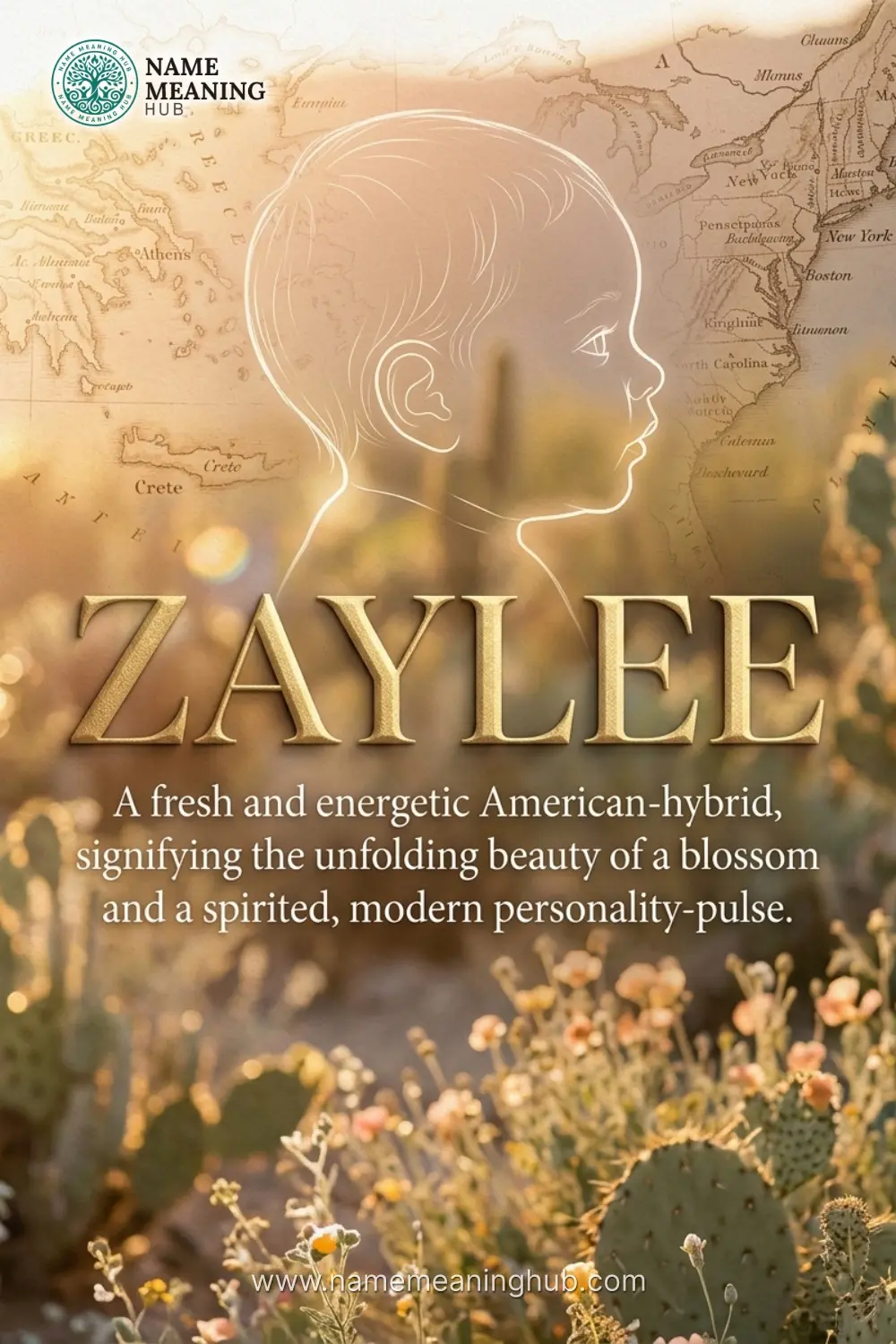 Meaning of the name Zaylee: A fresh and energetic American-hybrid, signifying the unfolding beauty of a blossom and a spirited, modern personality-pulse.