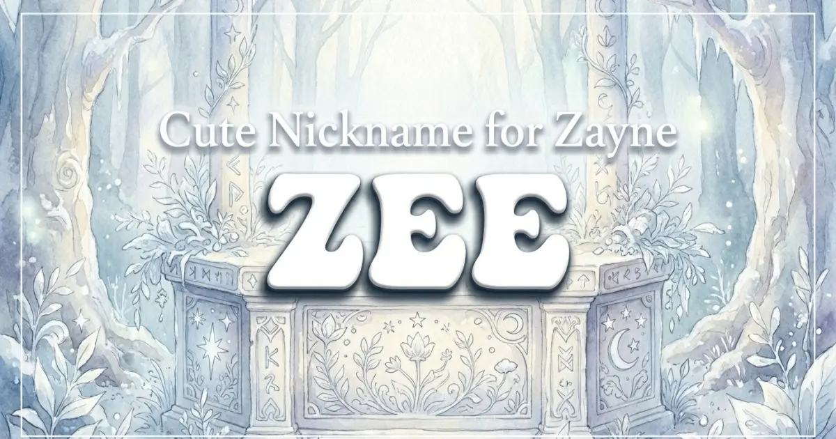 Cute nickname for Zayne: Zee