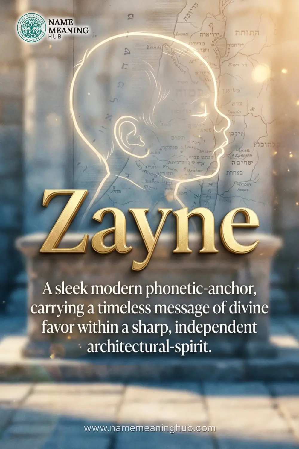Meaning of the name Zayne: A sleek modern phonetic-anchor, carrying a timeless message of divine favor within a sharp, independent architectural-spirit.