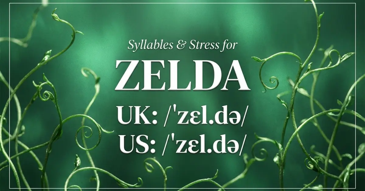 Zelda syllables, stress, and UK and US pronunciation