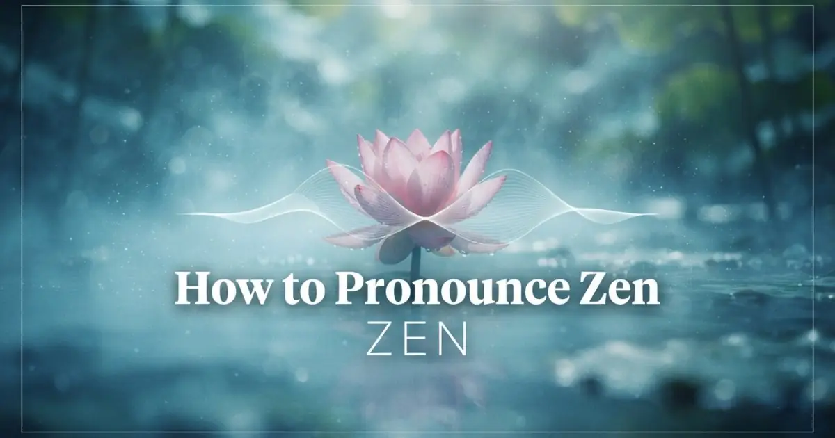 How to pronounce Zen