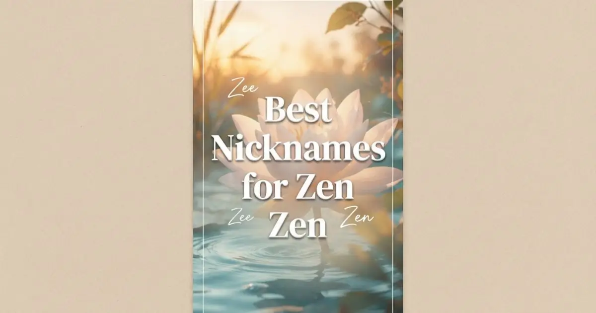 Nicknames for Zen