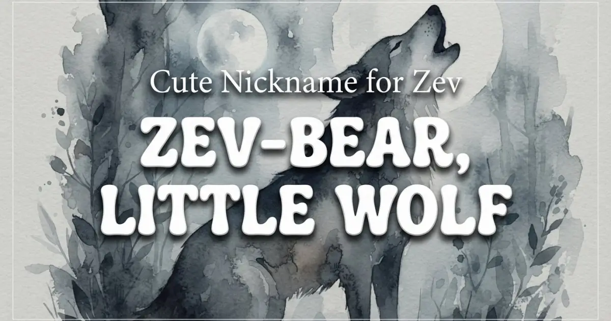 Cute nickname for Zev: Zev-Bear, Little Wolf