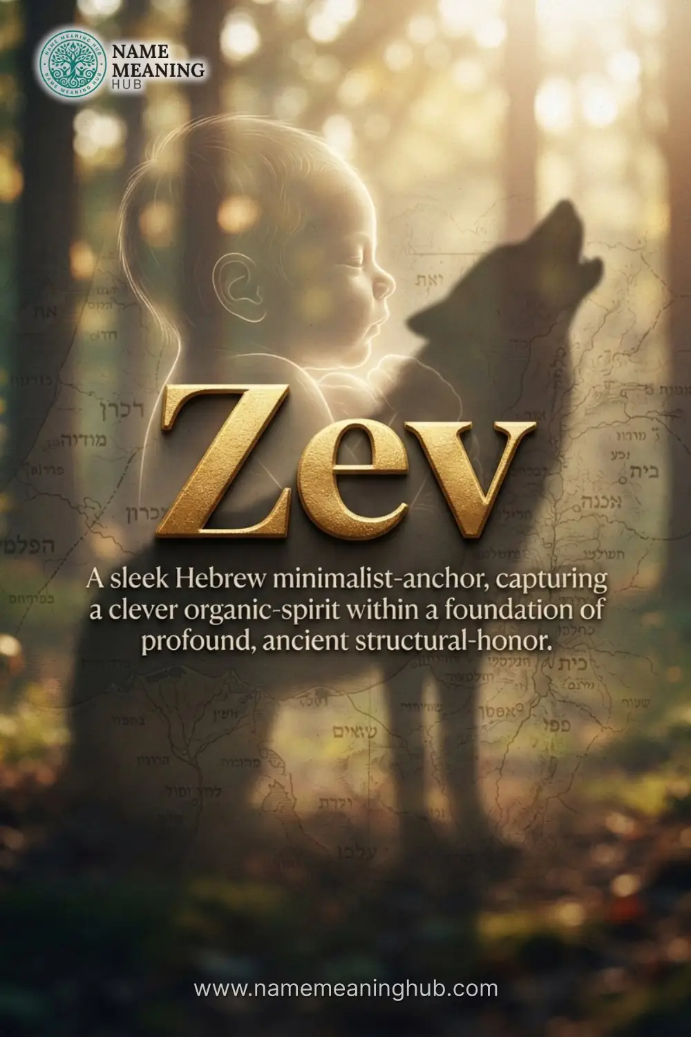 Meaning of the name Zev: A sleek Hebrew minimalist-anchor, capturing a clever organic-spirit within a foundation of profound, ancient structural-honor.
