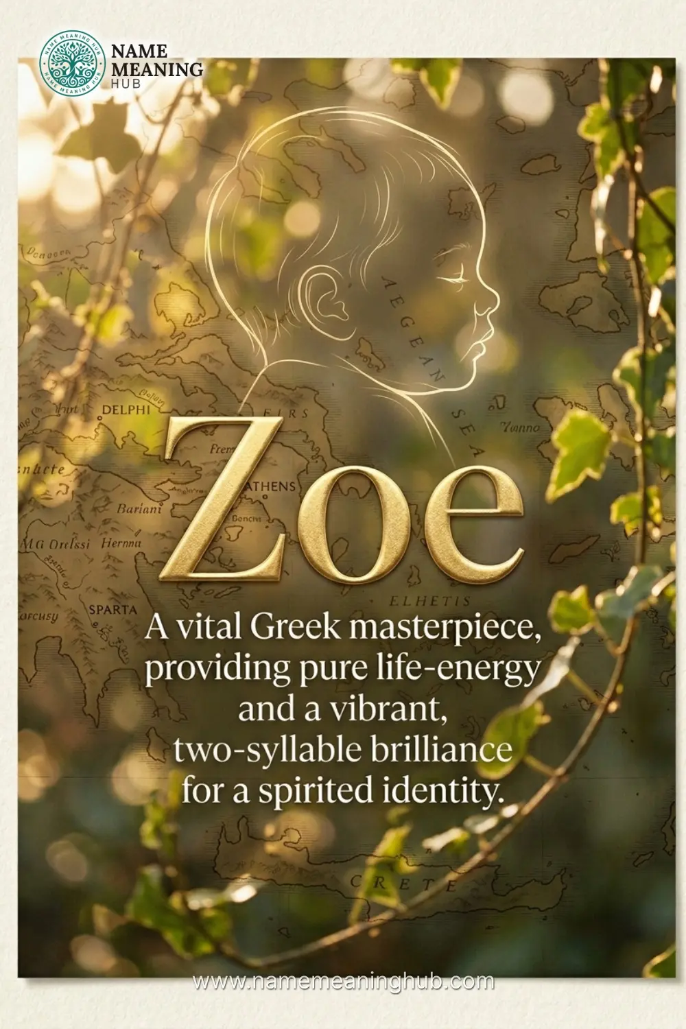 Meaning of the name Zoe: A vital Greek masterpiece, providing pure life-energy and a vibrant, two-syllable brilliance for a spirited identity.