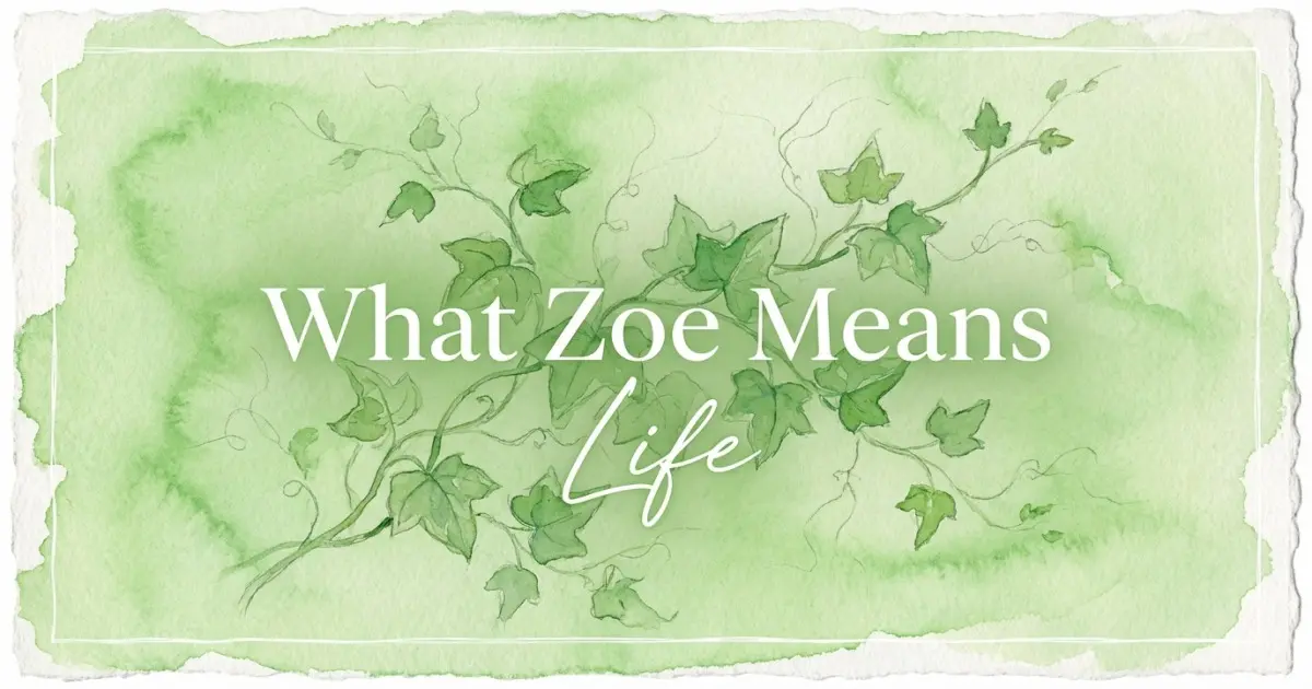 Zoe name meaning Life
