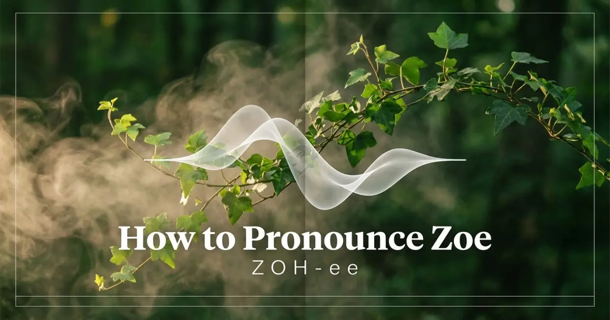 How to pronounce Zoe