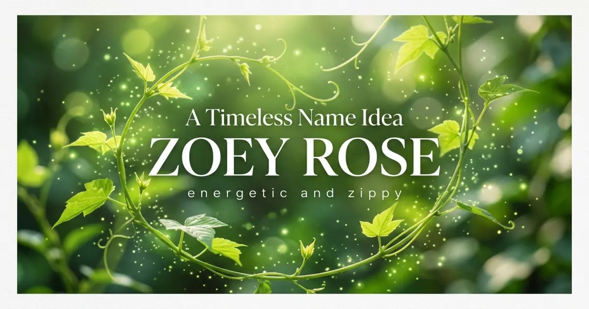 Middle name idea: Zoey Rose - energetic and zippy